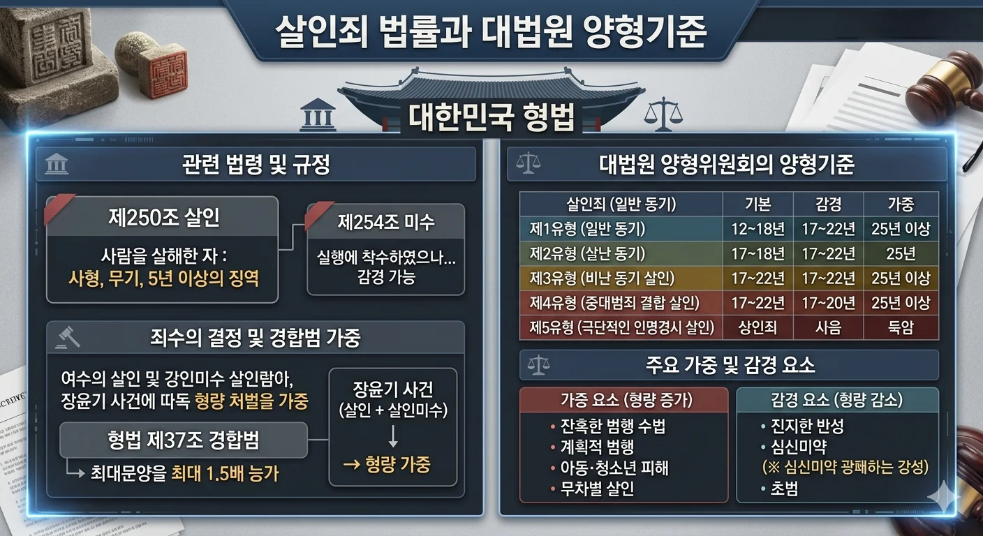 살인죄 법률과 양형 기준
