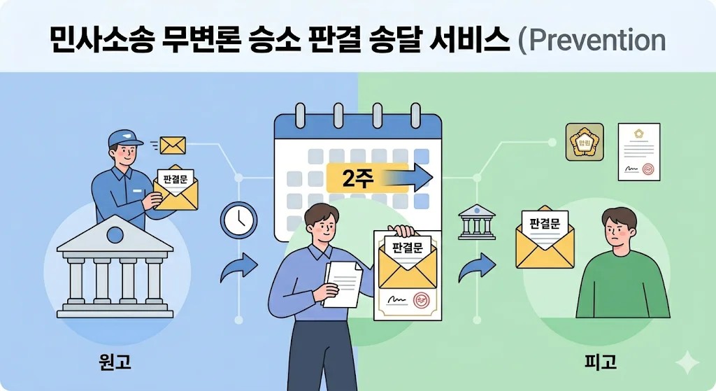 승소판결 송달 서비스