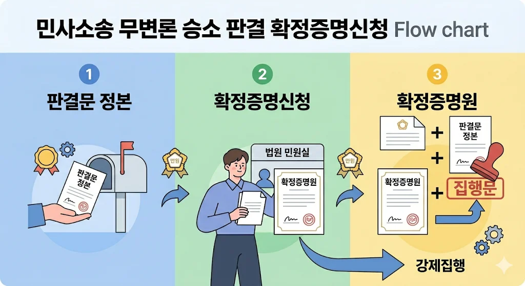 판결 확정 증명 신청